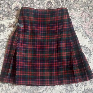 Vintage Wool Scottish Pleated Skirt.  XS